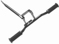 voetsteunbeugel + rubbers (made in EU) zwart kreidler