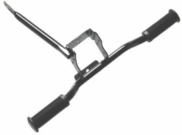 voetsteunbeugel + rubbers (made in EU) zwart kreidler