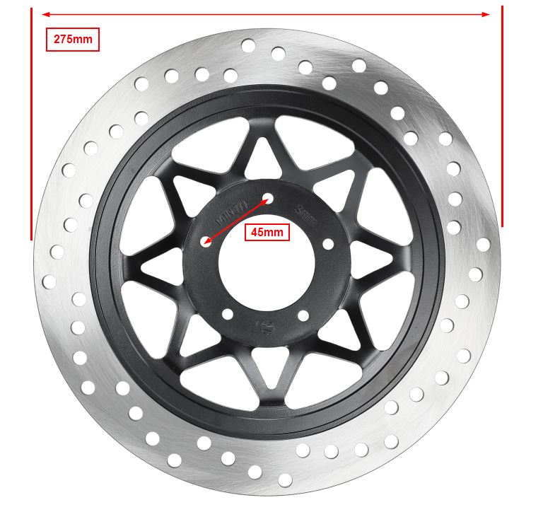 Remschijf Fast Arrow 5-gaats 275mm Voor Kymco Quannon / Nsr / K-pipe 50/125 - Afbeelding 2