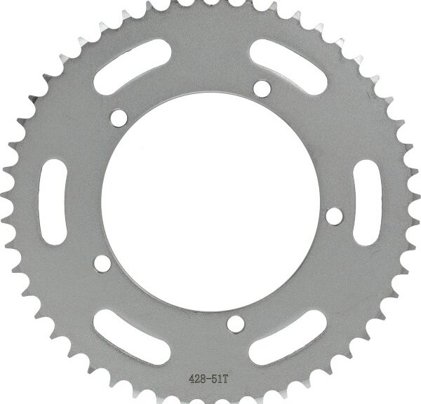 achterkettingwiel 428-1/2x5/16 vanaf 2021 51t zinkgrijs enduro