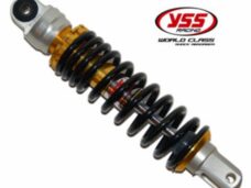 schokbreker yss gasgevuld E-serie 290mm zwart/goud sr piaggio blok