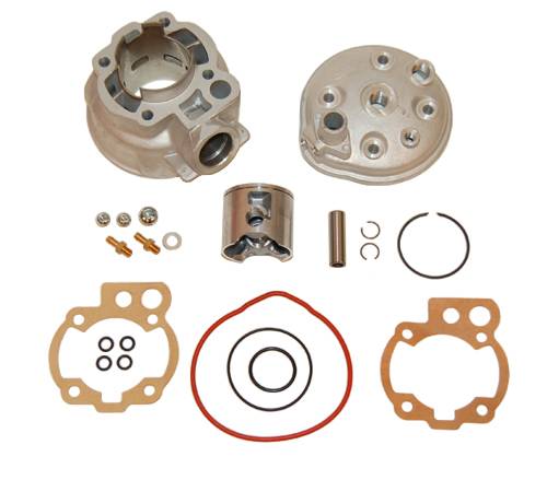 Cilinder met kop airsal aluminium nikasil 48mm minarelli am6