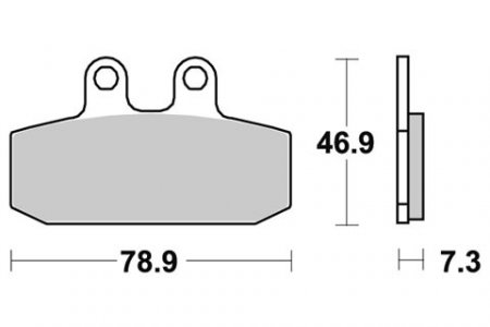 Remblokset sbs voor leonardo 125/150cc
