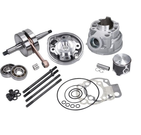 cilinder met kop Italkit + krukas 70cc big bore 48mm minarelli am6 k.44.761.g