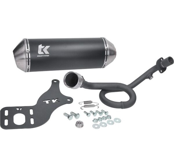 uitlaat Turbokit euro-5 50cc 4T 21-24 zwart mat aprilia