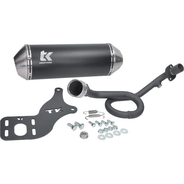 uitlaat Turbokit euro-5 50cc 4T 21-24 zwart mat aprilia