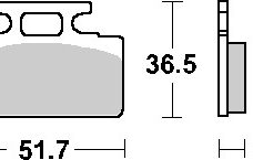 Remblokset SBS voor Kymco Mio Tonik Yup 110HF en AGM Goccia GEV1000