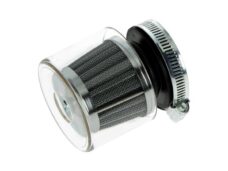 powerfilter DMP recht Dellorto SHA met kap 60mm bromfiets