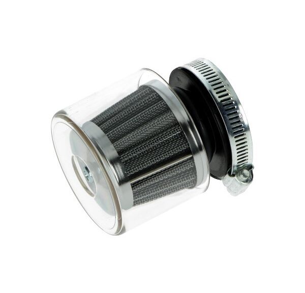 powerfilter DMP recht Dellorto SHA met kap 60mm bromfiets