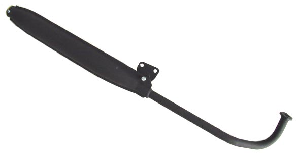 Uitlaat standaard model snel 22mm zwart a3 — geschikt voor Tomos a35