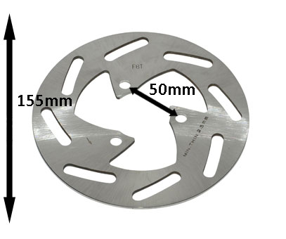 Remschijf Peugeot origineel — geschikt voor Peugeot 10 inch 3-gaats 155mm Ludix Snake