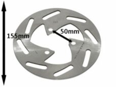 remschijf Peugeot origineel 10 inch 3-gaats voor 155mm ludix snake