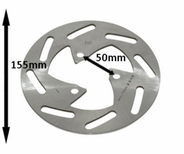 remschijf Peugeot origineel 10 inch 3-gaats voor 155mm ludix snake