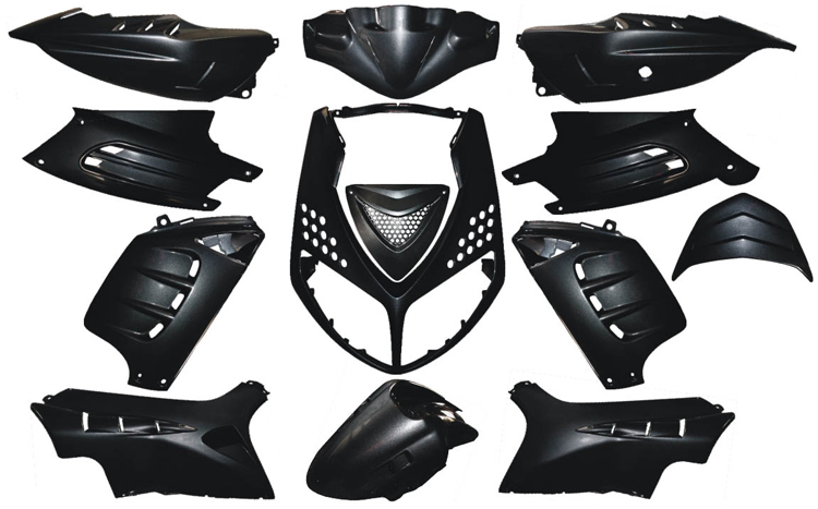 Plaatwerkset DMP sport zwart metallic 13-delig speedfight 2