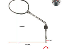 Spiegel Peugeot Origineel Links Chroom/zwart Django 787327n