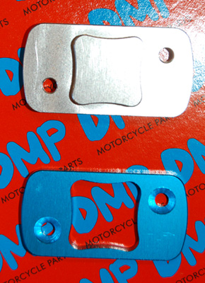 Rempotdeksel DMP cnc gefreesd chroom/blauw 2-delig speedfight