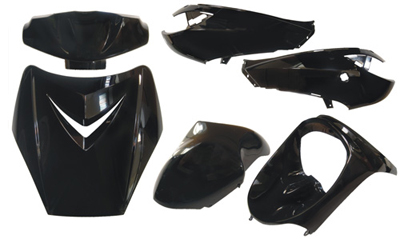 Plaatwerkset DMP special zwart metallic 6-delig viva sportline