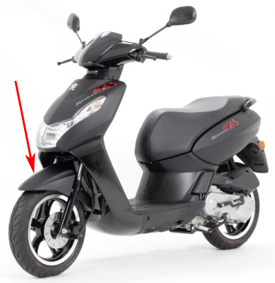 Voorspatbord Peugeot origineel zwart mat — geschikt voor Peugeot h6 Kisbee
