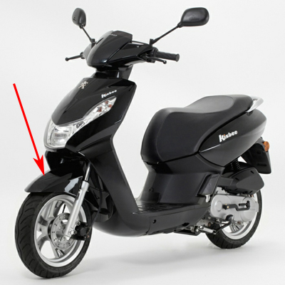 Voorspatbord Peugeot origineel zwart — geschikt voor Peugeot Metallic Nk Kisbee