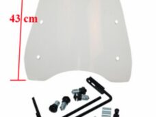 windscherm Regia met bevestigingsset hoog (made in EU) 43 cm helder baotian