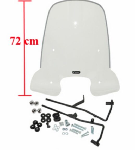 windscherm Peugeot origineel met bevestigingsset hoog 72cm helder tweet pg530-apa-p0l