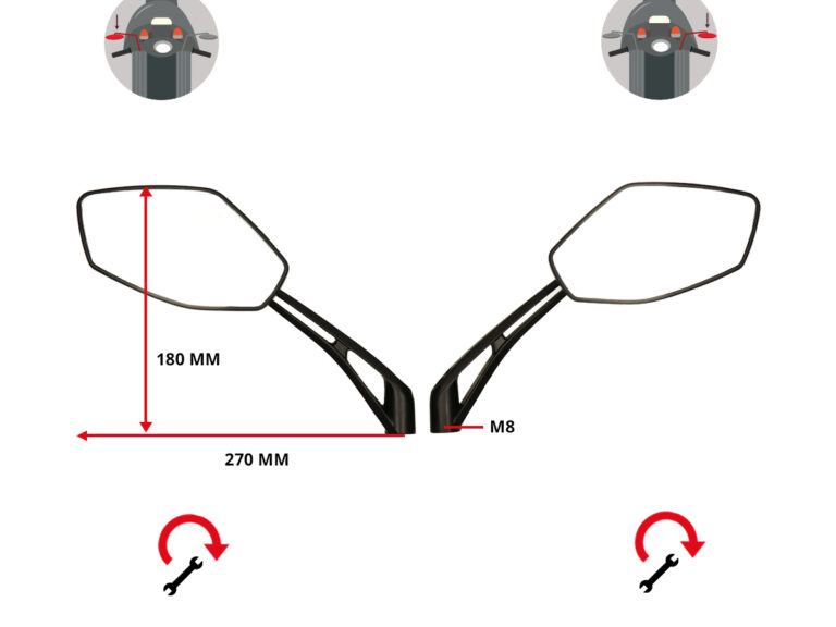 Spiegelset Dmp Zwart Speedfight 3