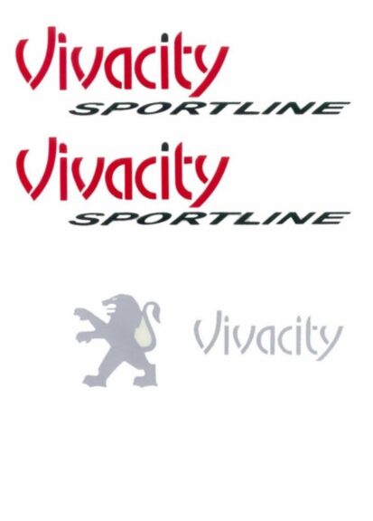 stickerset zwart/rood viva sportline