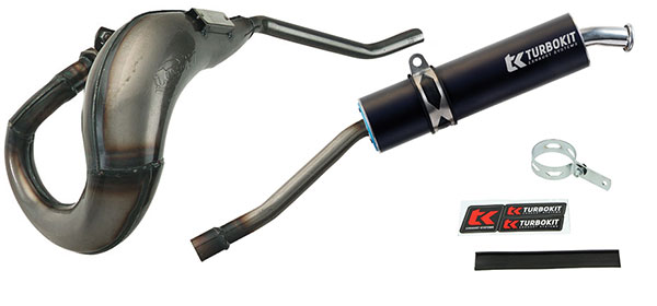 Uitlaat Turbokit rechts E-KEUR blank/zwart senda DRD pro