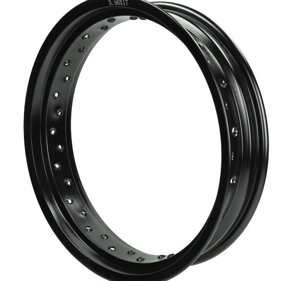 velg spaak aluminium zwart o.a. Beta/Aprilia achter 3.50x17 senda