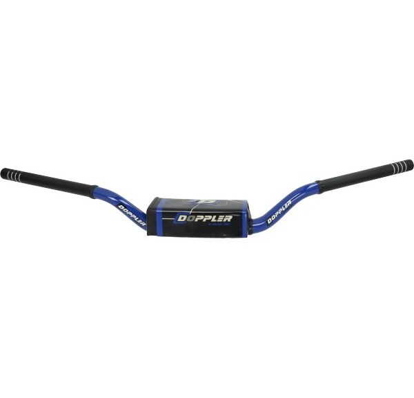 stuur Doppler + stuurpad D28.6mm - L775mm x H80mm zwart/blauw derbi
