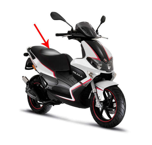 Buddyseat Piaggio origineel compleet zwart — geschikt voor Piaggio Runner