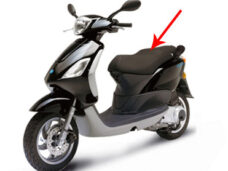 Piaggio original komplet sort buddyseat — passer til Piaggio Fly