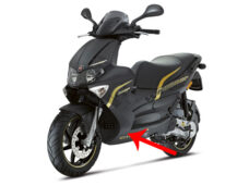 Onderspoiler Piaggio origineel zwart — geschikt voor Piaggio Runner RST