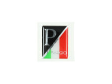 Sticker logo voorscherm zwart/italy 3d LX — geschikt voor Piaggio Primavera