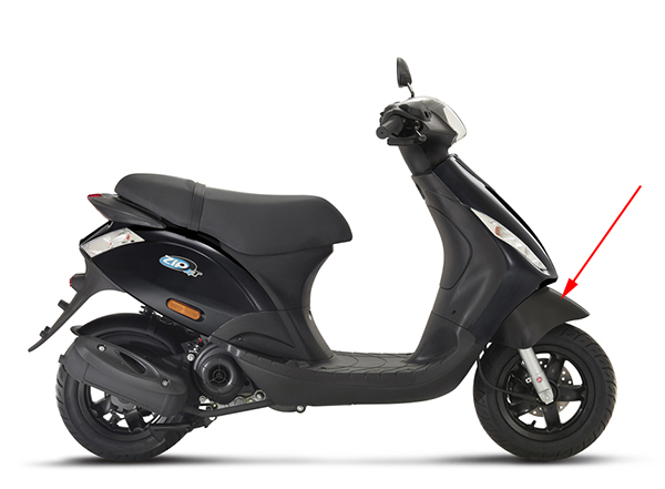 Voorspatbord Piaggio origineel zwart — geschikt voor Piaggio Zip
