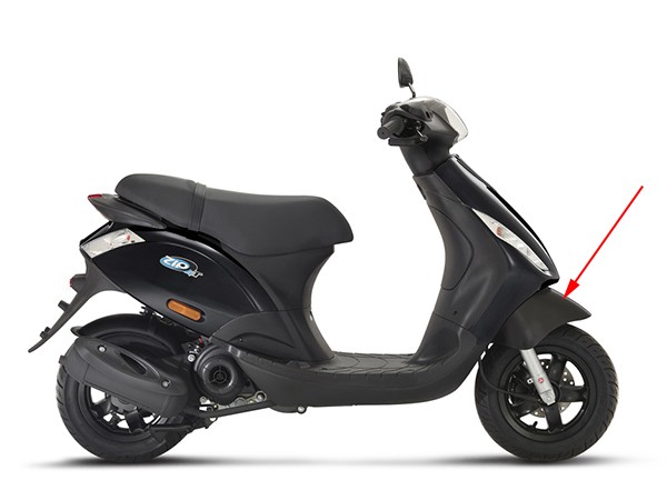 voorspatbord Piaggio origineel zwart zip 4t
