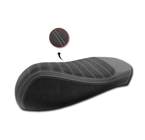 buddydek Regia alcantara streep Sport (made in EU) Vespa zwart/wit <2023 gts 125cc
