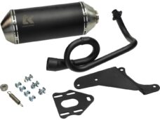 uitlaat Turbokit ovaal euro-2 Gmax zwart alu zip 4t 2v
