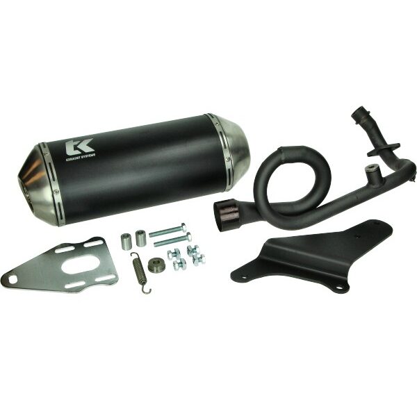 uitlaat Turbokit 4t 2v '14-'18 Gmax euro4 zwart alu primavera