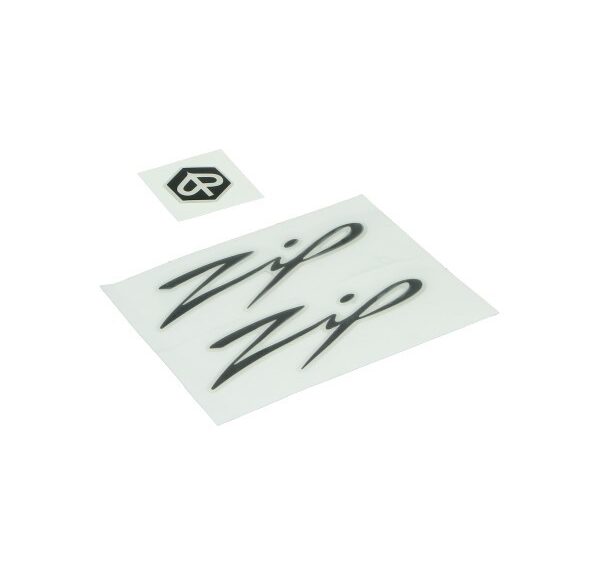 stickerset 3d zwart/transparant 3-delig zip 2t