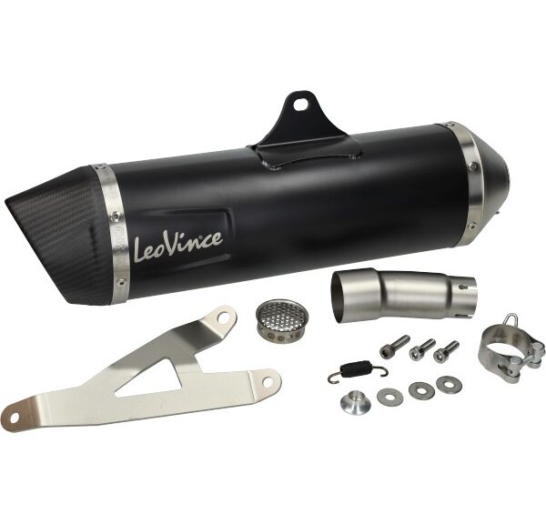 uitlaat Leovince e-keur slip-on Piaggio nero zwart mat/carbon mp3 500cc
