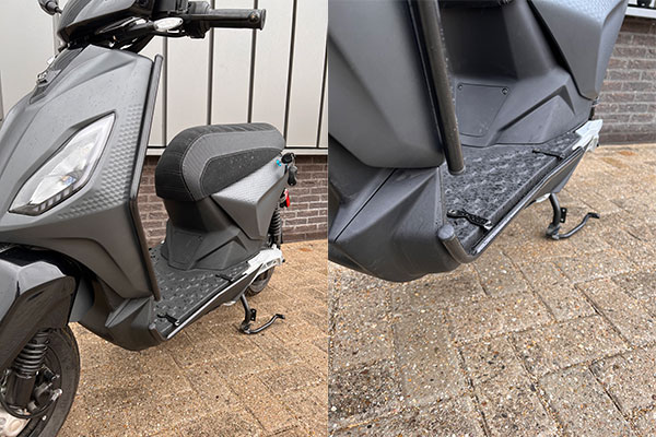 Sierbeugelset Regia voorschem+treeplank zwart hoogglans — geschikt voor Piaggio 1 One