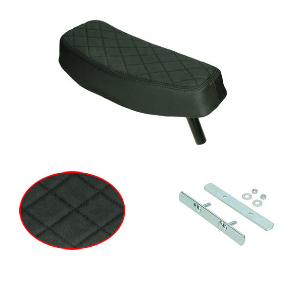 Buddyseat custom model diamant zwart — geschikt voor Puch Maxi