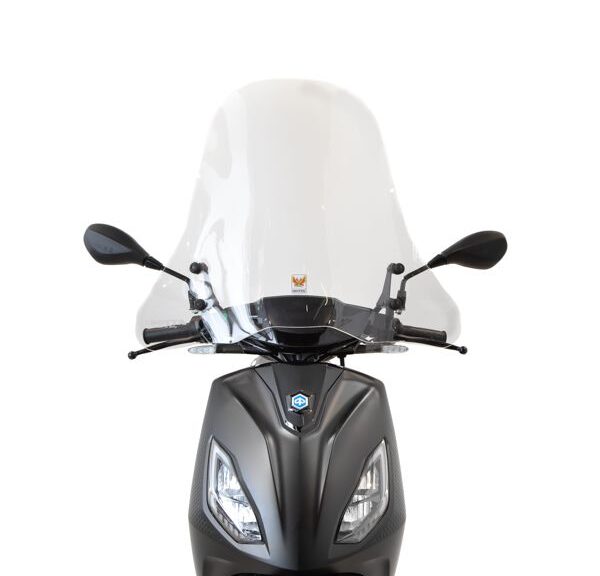 Windscherm isotta met bevestigingsset hoog helder — geschikt voor Piaggio 1+ One