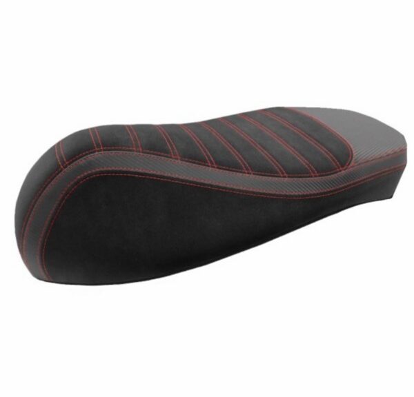 buddydek Regia alcantara streep Sport (made in EU) Vespa zwart/rood <2023 gts 125cc