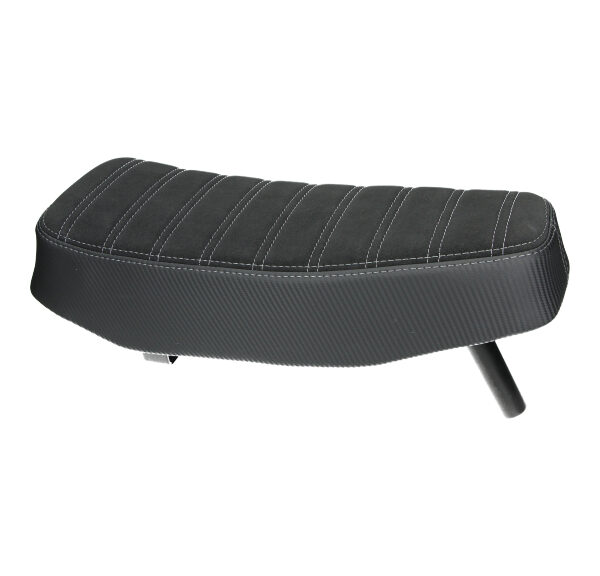 Buddyseat suede/carbon grijs — geschikt voor Puch Maxi