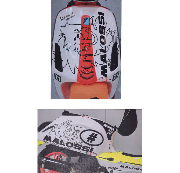 Stickerset Malossi trophy racingset zwart primavera