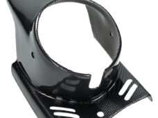 Koplamp spoiler rond carbon look — geschikt voor Puch Maxi