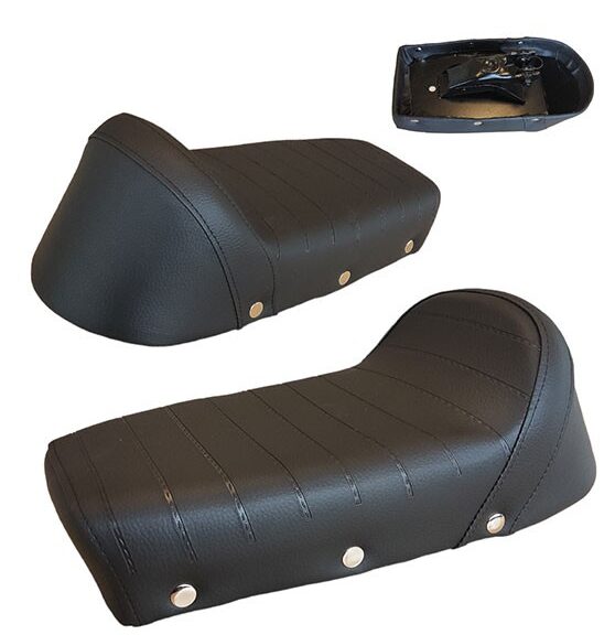 buddyseat kort zonder opdruk Sport zwart bromfiets