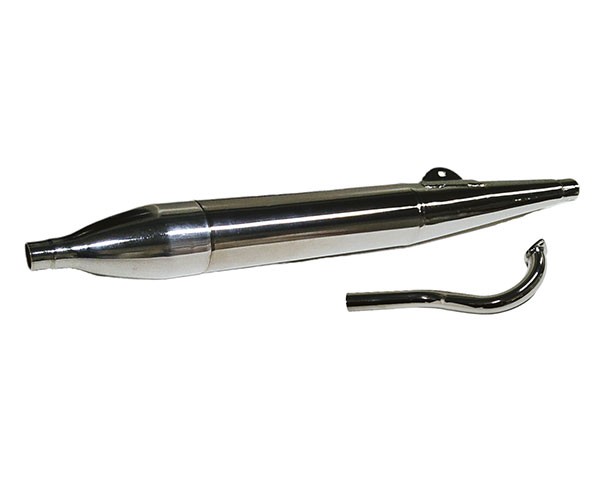 uitlaat jamarcol met bocht model sigaar 28mm chroom puch maxi